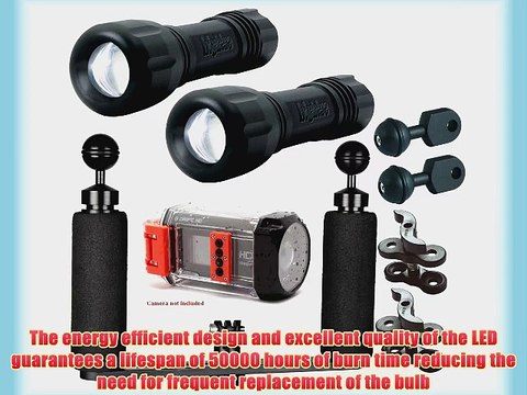 BigBlue Underwater 250 Lumen LED Light System Kit for GoPro Action Video Camera