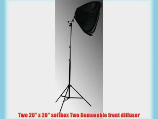 Fancierstudio Speedlight softbox Kit two 20-inch speedlight softbox two 7ft stand and two L