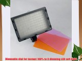 ePhotoInc Professional compact Dimmable 126 LED VIDEO CAMERA CAMCORDER light panel Hotshoe