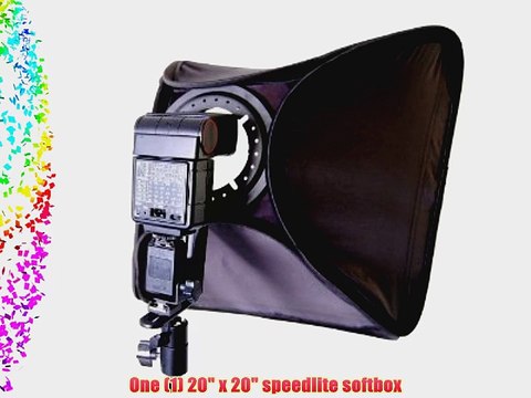 CowboyStudio Photo / Video 20in Speedlite Flash Softbox with L-Bracket Shoe Mount