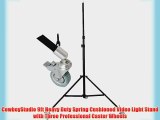 CowboyStudio 9ft Heavy Duty Spring Cushioned Video Light Stand with Three Professional Caster