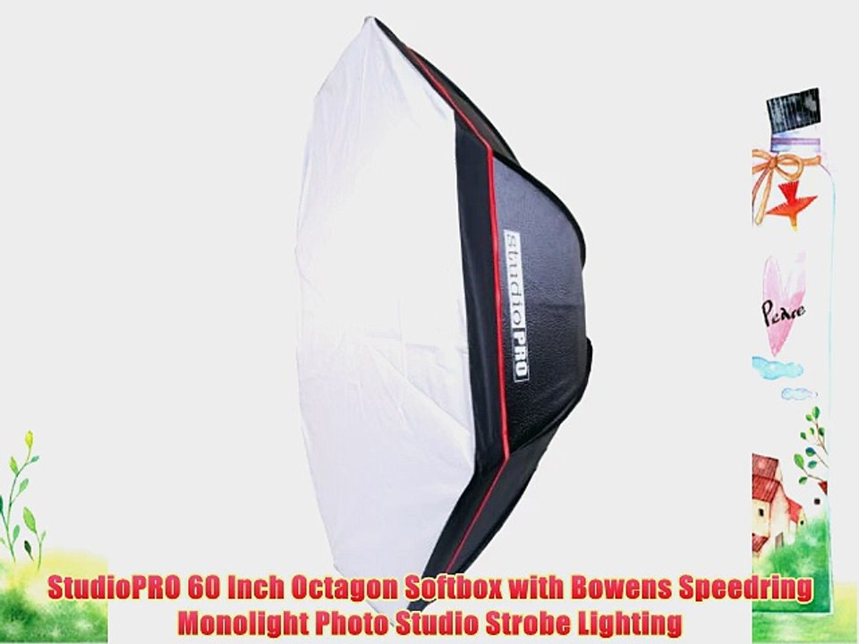 StudioPRO 60 Inch Octagon Softbox with Bowens Speedring Monolight Photo Studio Strobe Lighting