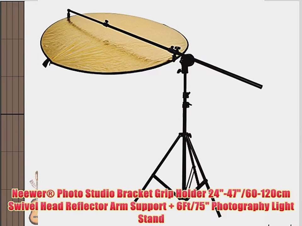 Neewer? Photo Studio Bracket Grip Holder 24-47/60-120cm Swivel Head Reflector Arm Support
