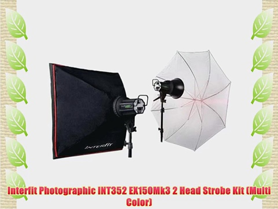 Interfit Photographic INT352 EX150Mk3 2 Head Strobe Kit (Multi Color)