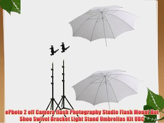 Download Video: ePhoto 2 off Camera flash Photography Studio Flash Mount Hot Shoe Swivel Bracket Light Stand