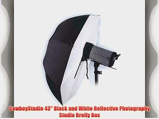 CowboyStudio 43 Black and White Reflective Photography Studio Brolly Box