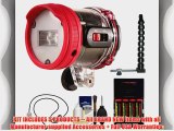Intova ISS 2000 Underwater Slave Flash with Arm and Mounting Bracket Fiber Optic Cable AA Batteries