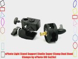 ePhoto Light Stand Support Studio Super Clamp Dual Head Clamps by ePhoto INC Sa28cl