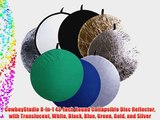 CowboyStudio 8-In-1 43-Inch Round Collapsible Disc Reflector with Translucent White Black Blue