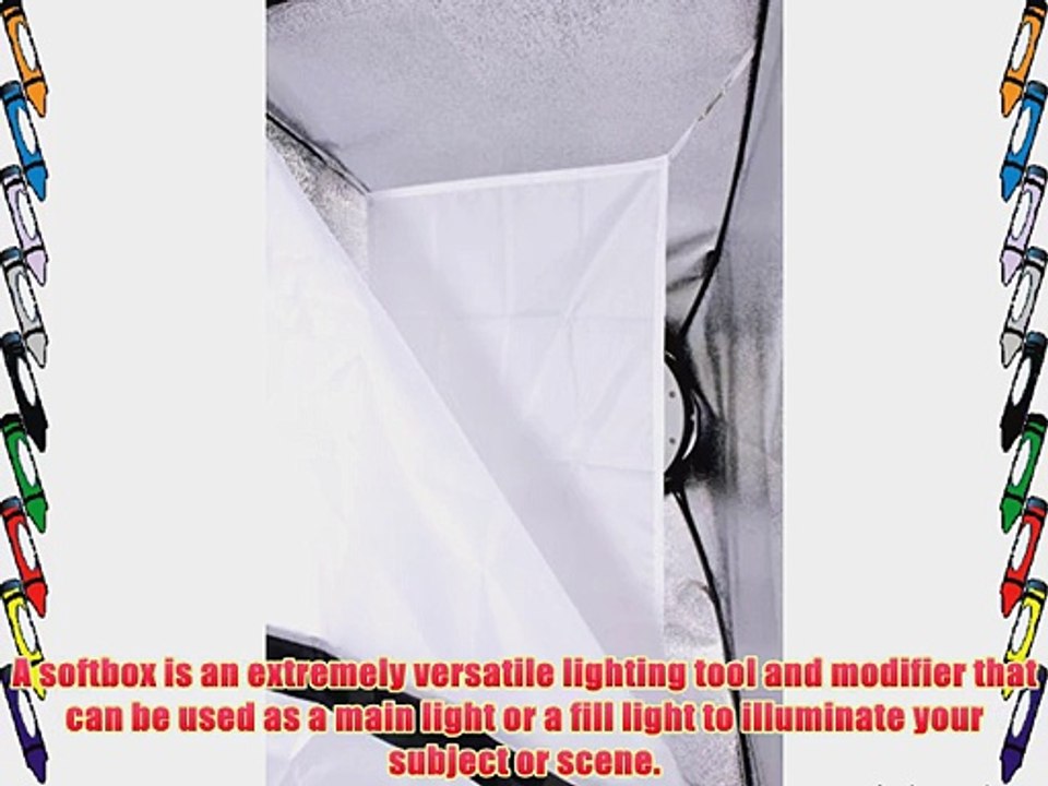 StudioPRO Photography Photo Video Studio 5 Socket Head AC Power Light With 24x36 Softbox 1600