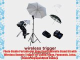Photo Studio Portable Hot Shoe Flash Umbrella Stand Kit with Wireless Remote Trigger for Canon