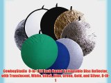 CowboyStudio  8-in-1 32 Inch Round Collapsible Disc Reflector with Translucent White Black