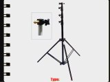 Savage 10' 3-Section Heavy Duty Air-Cushioned Light Stand 3 Section with 2 Risers Black.