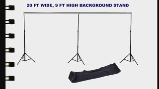 Cowboystudio 20 Ft Wide 9 Ft High Background Backdrop Stand with Detachable Crossbar and Complete