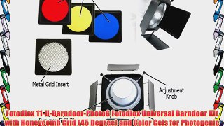 Fotodiox 11-U-Barndoor-PhotoG Fotodiox Universal Barndoor Kit with Honeycomb Grid (45 Degree)