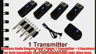 Wireless Radio Remote Flash Trigger 1 Transmitter   4 Receivers for Both Speedlight Flash and