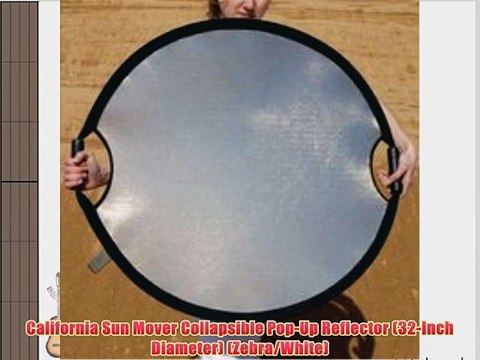 California Sun Mover Collapsible Pop-Up Reflector (32-Inch Diameter) (Zebra/White)