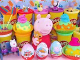 Barbie Kinder surprise eggs Peppa pig Mega Play doh Cars 2 eggs