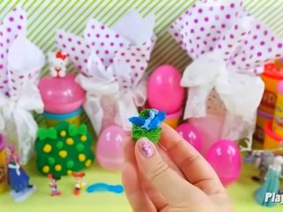 Minnie Kinder surprise eggs Peppa pig Frozen MLP  Play doh egg