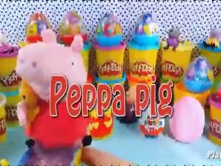 Play doh Peppa pig Car Kinder surprise eggs Spongebob Cars 2 surprise unboxing egg