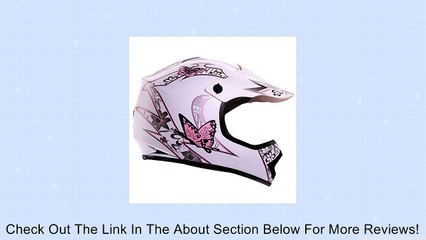 Youth / KID Size Matte White Pink Motocross Motorsports ATV Dirt Bike Helmet DOT (M) Review