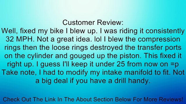 80CC Gas Motorized Bicycle Bike Engine Cylinder Head Set Piston CK19 Review