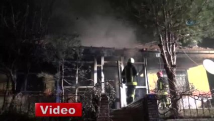 İşçilerin Kaldığı Evde Yangın: 1 Yaralı