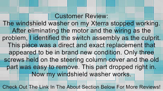2008-12 NISSAN PATHFINDER XTERRA OEM WIPER SWITCH STALK 25260-ZP51E Review