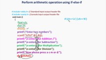 Perform arithmetic operations using if else if