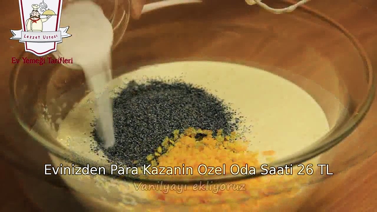 Portakallı Haşhaşlı Kek Tarifi Çikolata Soslu Kek Yapımı