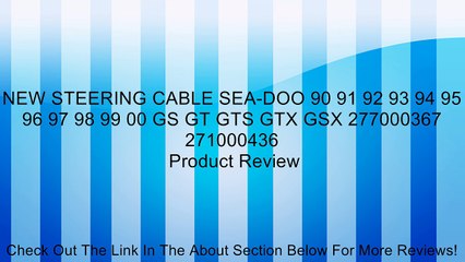 Download Video: NEW STEERING CABLE SEA-DOO 90 91 92 93 94 95 96 97 98 99 00 GS GT GTS GTX GSX 277000367 271000436 Review