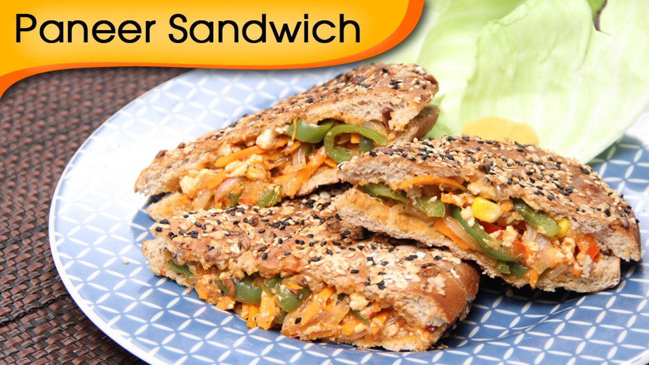 Paneer Grilled Sandwich - Quick And Healthy Breakfast / Lunch Box / Snack Recipe By Ruchi Bharani