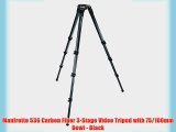 Manfrotto 536 Carbon Fiber 3-Stage Video Tripod with 75/100mm Bowl - Black