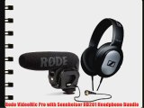 Rode VideoMic Pro - Compact Directional On-camera Shotgun Microphone with Sennheiser HD201