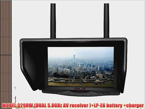 LILLIPUT 7 329DW Dual receiver 5.8Ghz 4 Bands 32Channels FPV Monitor for Fly Wireless Camera