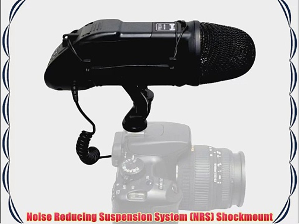 Opteka VM-200 Video Condenser Stereo Shotgun Microphone for Digital SLR Cameras