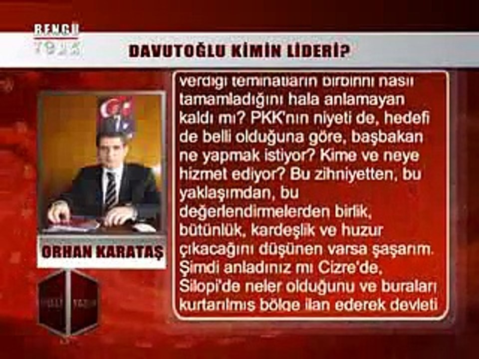 KÖŞELİ YAZILAR - ORHAN KARATAŞ 27.01.2015