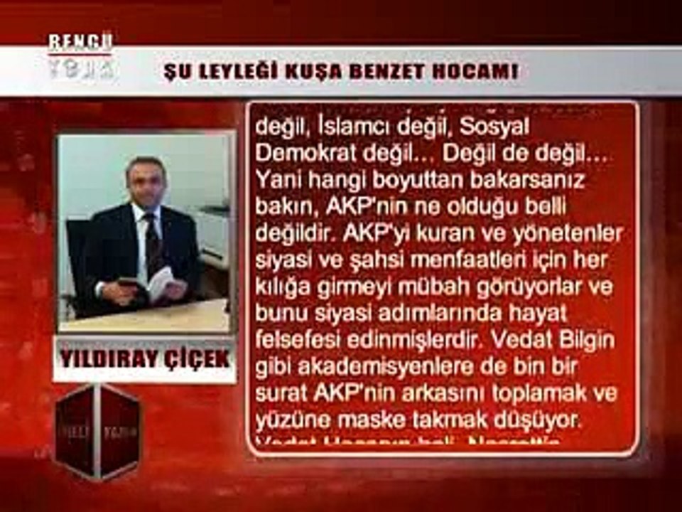 KÖŞELİ YAZILAR - YILDIRAY ÇİÇEK 27.01.2015