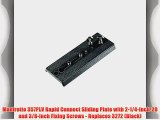 Manfrotto 357PLV Rapid Connect Sliding Plate with 2-1/4-Inch-20 and 3/8-Inch Fixing Screws