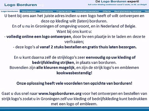 Logo op kleding borduren Groningen