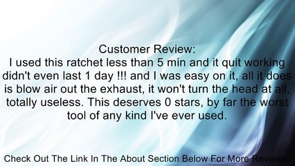 BOSTITCH BTMT72392 3/8-Inch Air Ratchet Review