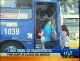 Transportistas de Quito tienen dos años para cumplir índice de calidad del servicio