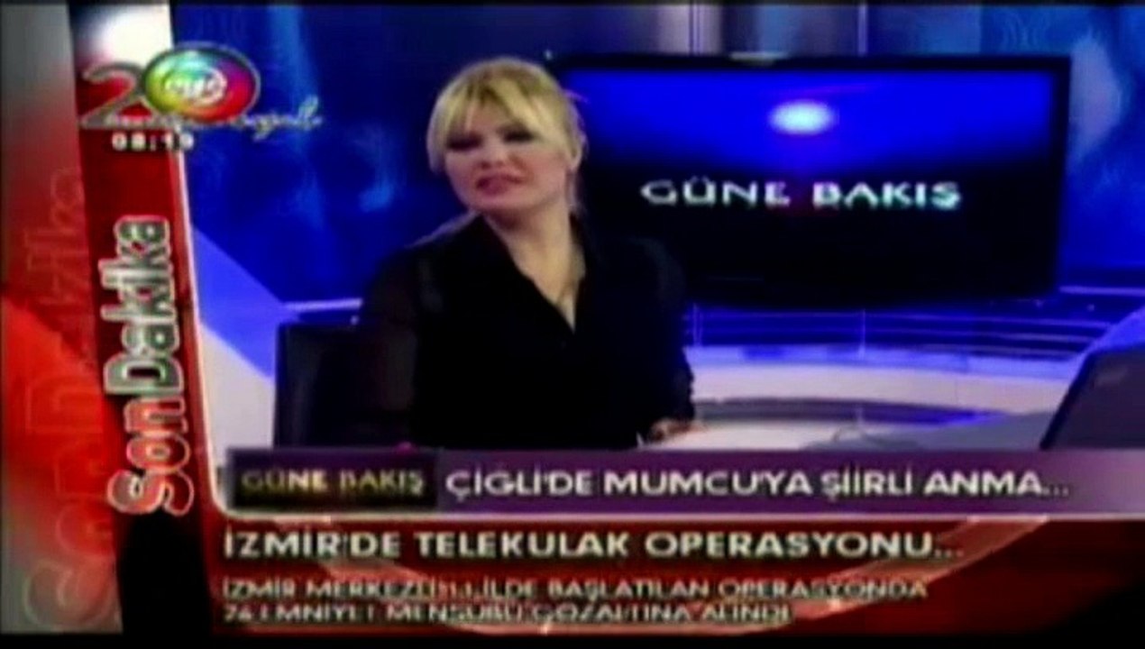 Ege Tv'de yayınlanan '' Çiğli'de Uğur Mumcu'ya şiirli anma '' haberi.