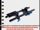 Neewer? Aluminum Alloy DSLR Rail 15mm Rod Support Baseplate with 1/4 Screw Quick Release Plate