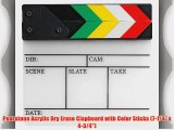 Pearstone Acrylic Dry Erase Clapboard with Color Sticks (7-1/4 x 4-3/4)