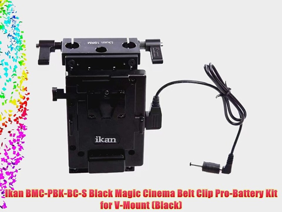 Ikan BMC-PBK-BC-S Black Magic Cinema Belt Clip Pro-Battery Kit for V-Mount (Black)