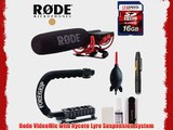 Rode VideoMic w/ Rycote Lyre Suspension System Kit   Action Grip Handle   16GB Deluxe Kit