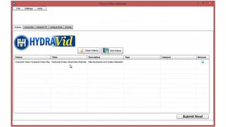 Hydravid Software Tutorials- Part 10 - Uploading Process of One Video to Multiple Sites