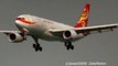 Airbus A330 Freighter Hong Kong Airlines Landing in Hong Kong Airport. B-LNZ