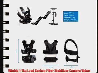 Wieldy 1-7kg Load Carbon Fiber Stabilizer Camera Video